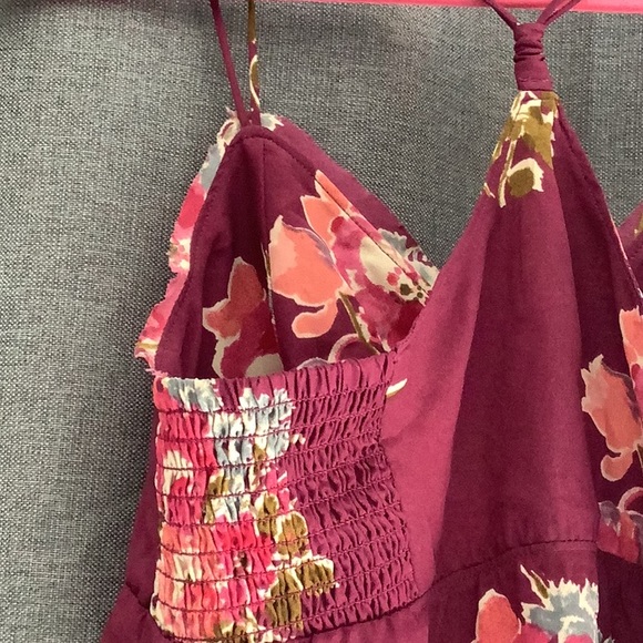 ๐ฅ American Eagle Outfitters purple gauze halter babydoll tiered dress Sz2 - Picture 7 of 16